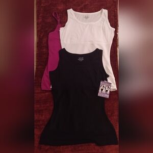 3PC Tummy Control Tank Top@NWT -Slim UP-Size L